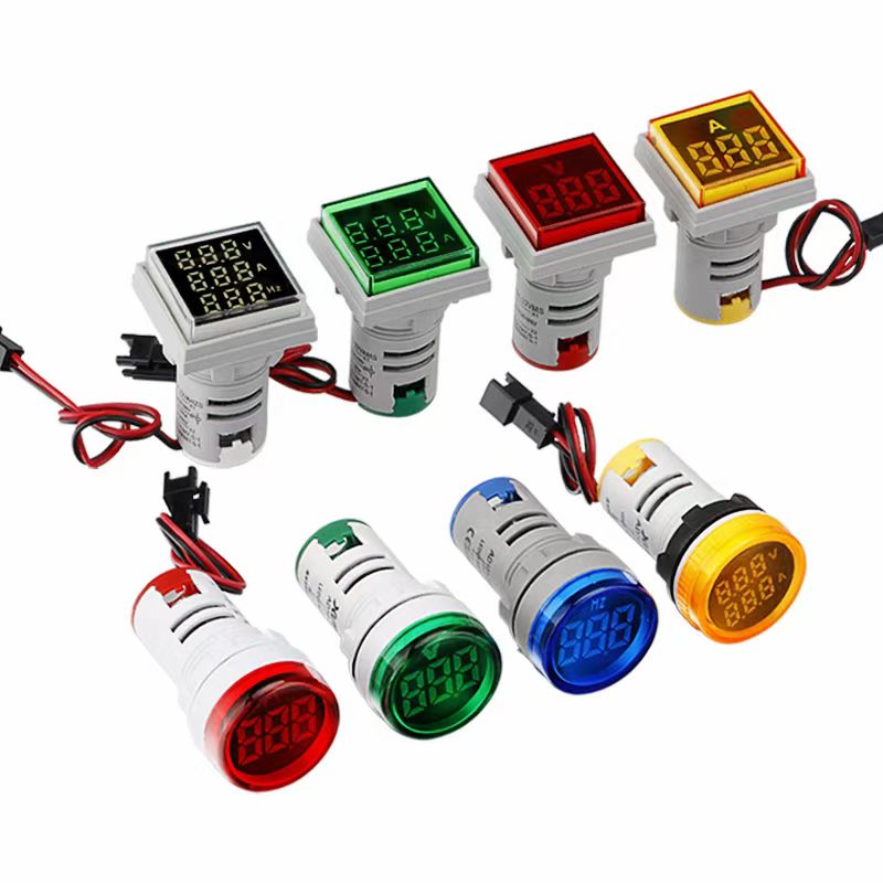 22mm mini foltmedr /amedr /hertz meter LED Golau Dangosydd Digidol