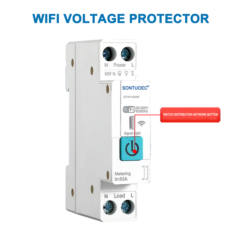 Amddiffynnydd Foltedd WiFi Math Rheilffordd Deallus