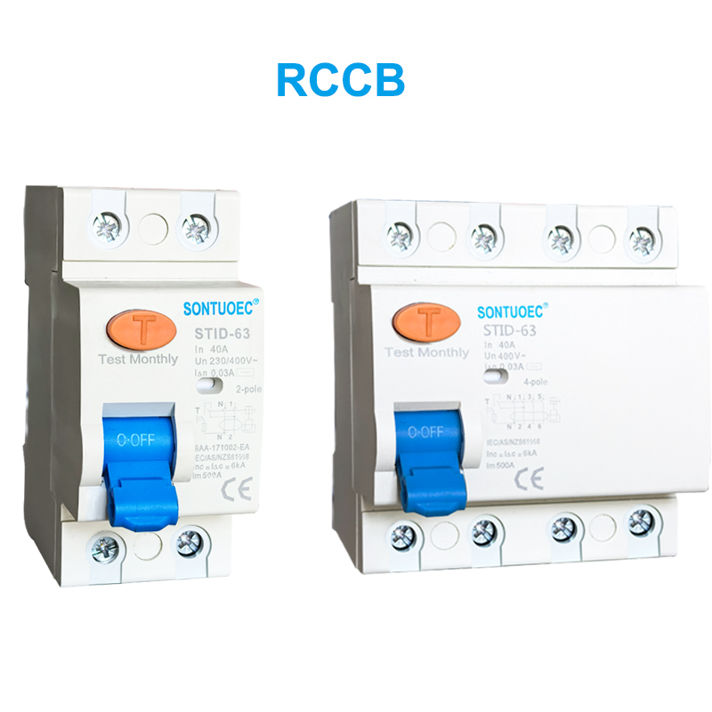 Cyfres Stid-63 RCCB 230V 63A Torri Cylchdaith Cyfredol Gweddilliol